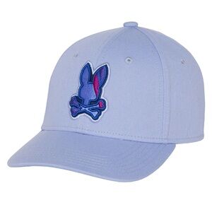Psycho Bunny Apple Valley Logo Ball Cap with Purple/Blue Logo Adjustable NWT